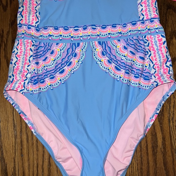 Lilly Pulitzer Anthea One-Piece Swimsuit Multi Seaside Shindig size 12 NWT - Picture 8 of 12